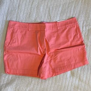 Loft 4” chino coral shorts size 16 NWT